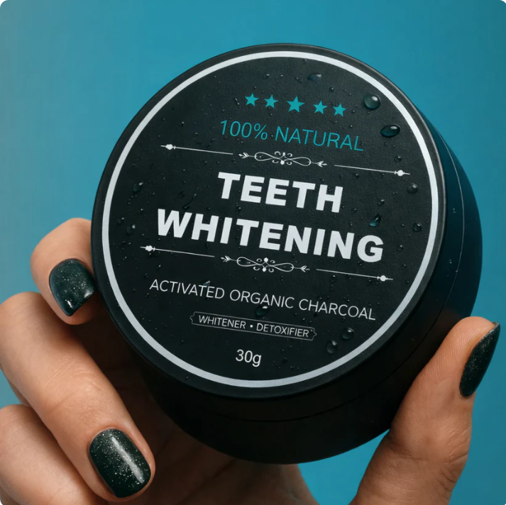 Naturligt tandblekningspuder